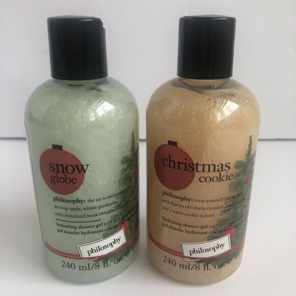 New SEALED Philosophy Christmas Cookie + Snow Globe 8 Ounce Hydrating Shower Gel - Picture 1 of 7